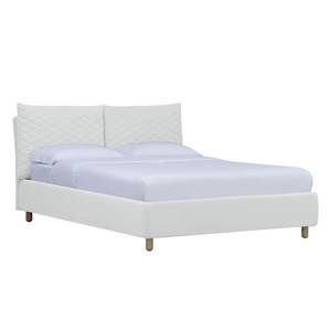 Gestoffeerd bed Versa III Stof Valona: Crèmekleurig - 90 x 200cm - Geen opbergruimte