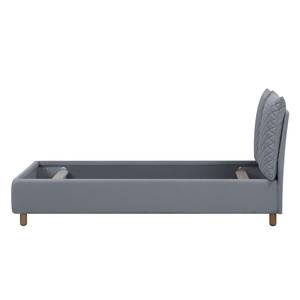 Polsterbett Versa III Stoff Valona: Silber - 90 x 200cm - Kein Bettkasten