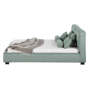 Gestoffeerd bed Vesta II ribfluweel - Mintkleurig - 140 x 200cm