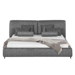 Gestoffeerd bed Vesta II ribfluweel - Donkergrijs - 180 x 200cm