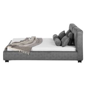 Gestoffeerd bed Vesta II ribfluweel - Donkergrijs - 180 x 200cm