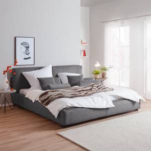 Gestoffeerd bed Vesta II ribfluweel - Donkergrijs - 180 x 200cm