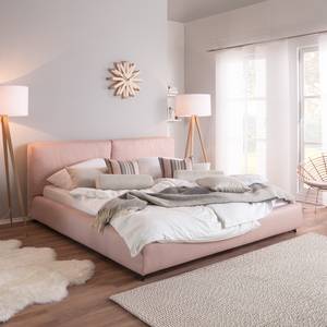 Gestoffeerd bed Vesta I geweven stof - Roze - 180 x 200cm