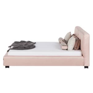 Gestoffeerd bed Vesta I geweven stof - Roze - 140 x 200cm