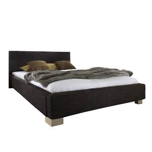 Lit capitonné Zane Tissu structuré - 180 x 200cm - Matelas de mousse froide