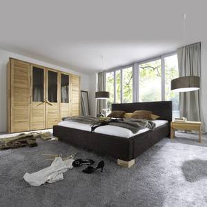 Gestoffeerd bed Zane structuurstof - 140 x 200cm - Zonder matras