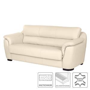 Bankenset Alzira (3-zitsbank, 2-zitsbank en fauteuil) - beige echt leer