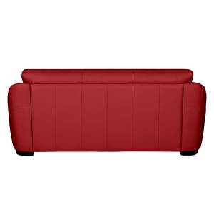 Bankenset Alzira (3-zitsbank, 2-zitsbank en fauteuil) - rood echt leer