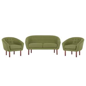 Ensemble de salon Anna III (2 1 - 1) - Tissu - Vert olive