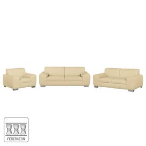 Ensemble de salon Bollon (3 2 - 1) - Imitation cuir - Beige chaud