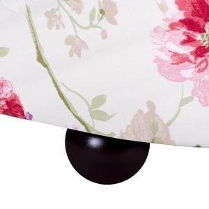 Canapé panoramique Henry (3 2 - 1) - Tissu crème / Rouge - Motif floral