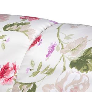 Canapé panoramique Henry (3 2 - 1) - Tissu crème / Rouge - Motif floral