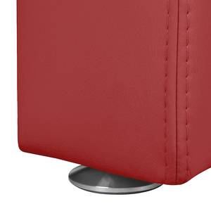 Bankenset Longford (3-zitsbank, 2-zitsbank en fauteuil) - rood echt leer