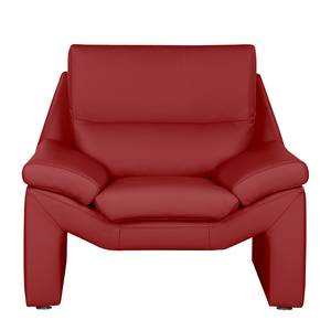 Bankenset Longford (3-zitsbank, 2-zitsbank en fauteuil) - rood echt leer