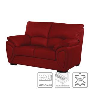 Bankenset Luzzi (3-zitsbank, 2-zitsbank en fauteuil) - rood echt leer