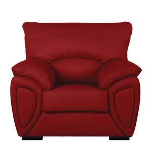 Bankenset Luzzi (3-zitsbank, 2-zitsbank en fauteuil) - rood echt leer