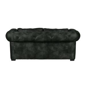 Gestoffeerde meubelset Mallow (3-zitsbank, 2-zitsbank en fauteuil) - antracietkleurige antiek leren look