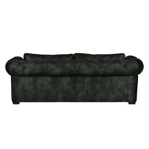 Gestoffeerde meubelset Mallow (3-zitsbank, 2-zitsbank en fauteuil) - antracietkleurige antiek leren look