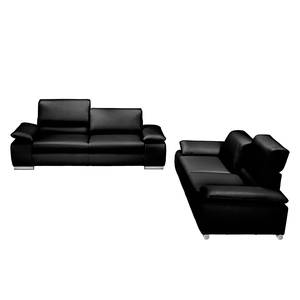 Canapé panoramique Masca (3 2) - Imitation cuir noir