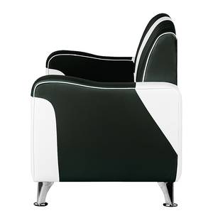 Gestoffeerde meubelset Nixa wit kunstleer/zwart