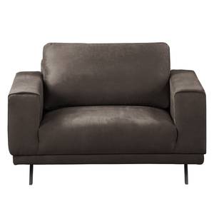 Fauteuil Ramilia Aspect cuir vieilli - Gris marron