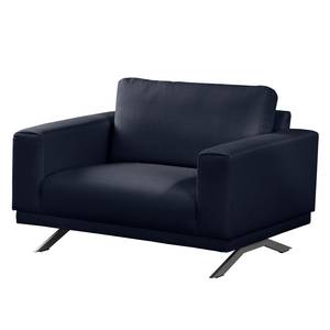 Fauteuil Ramilia Tissu structuré - Bleu foncé