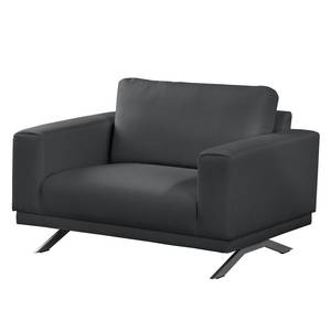 Fauteuil Ramilia structuurstof - Licht antracietkleurig