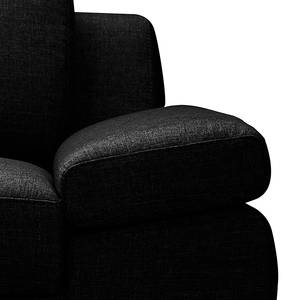 Set di divani imbottiti Silvano Tessuto Nero - Poggiatesta regolabile