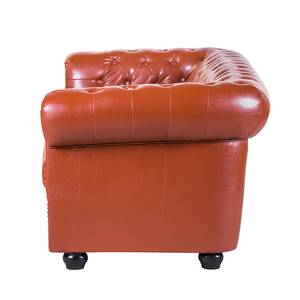 Gestoffeerde meubelset Mallow (3-zitsbank, 2-zitsbank en fauteuil) - bruin kunstleer