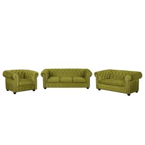 Bankstellen Torquay II (3-zitsbank, 2-zi (3-zitsbank, 2-zitsbank, fauteuil) - microvezel - Pistache groen