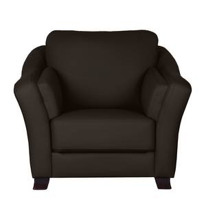 Set di divani imbottiti Toucy modulo a 3, 2 e 1 sedute - Vera pelle Marrone scuro