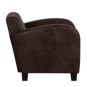 Gestoffeerde meubelset Tullow (3-zitsban (3-zitsbank, 2-zitsbank en fauteuil) - donkerbruine antiek leren look