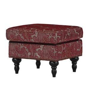 Polsterhocker Ajana Strukturstoff Bordeaux