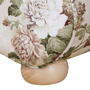 Tabouret Altamura Microfibre - Blanc / Motif floral