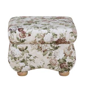 Tabouret Altamura Microfibre - Blanc / Motif floral