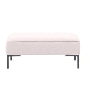 Gestoffeerde hocker Ampio geweven stof Stof Floreana: Beige - Grijs