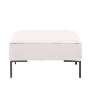 Gestoffeerde hocker Ampio geweven stof Stof Floreana: Beige - Grijs