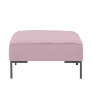 Polsterhocker Ampio Webstoff Stoff Floreana: Rosa - Grau