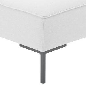 Repose-pieds Ampio Tissu Tissu Floreana : Blanc - Gris