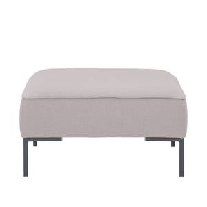 Polsterhocker Ampio Webstoff Stoff Naya: Grau-Beige - Grau