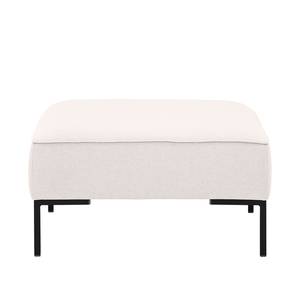 Gestoffeerde hocker Ampio geweven stof Stof Floreana: Beige - Zwart