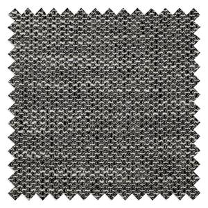 Pouf repose-pieds Bandya Imitation cuir / Tissu structuré - Noir / Gris