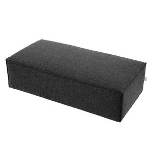 Pouf repose-pieds Big Cube II Tissu structuré - Anthracite