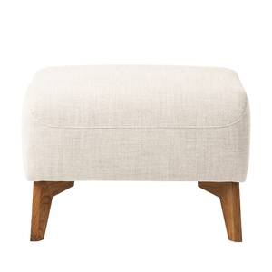 Pouf repose-pieds Bora II Tissu Tissu Milan : Blanc vieilli