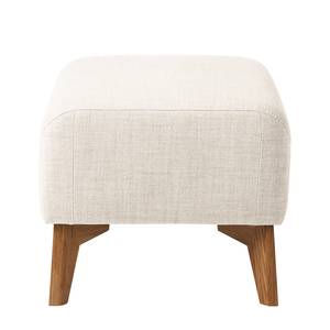 Pouf repose-pieds Bora II Tissu Tissu Milan : Blanc vieilli