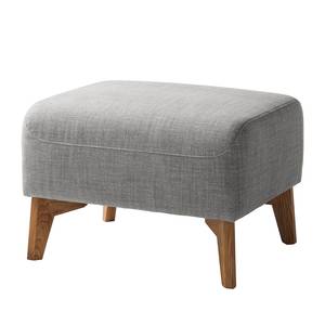 Pouf repose-pieds Bora II Tissu Tissu Milan : Gris clair