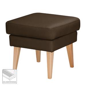 Pouf repose-pieds Bucoli Tissu structuré - Marron