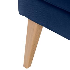 Gestoffeerde hocker Bucoli structuurstof - Donkerblauw