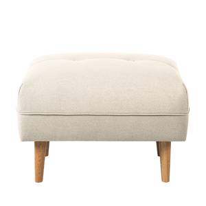 Pouf repose-pieds Cala Tissu structuré Tissu Osta: Blanc vieilli - Beige