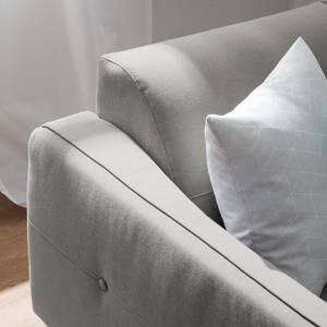 Ecksofa Cala I Strukturstoff Webstoff Osta: Graubraun - Longchair davorstehend links - Beige